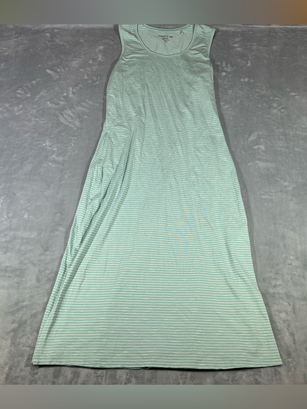 Toad&Co Mint Green Striped Maxi Dress-Medium